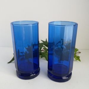 Cobalt Water Glasses 2 Set Beautiful